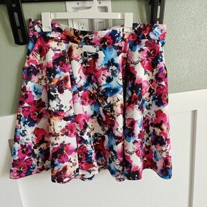 Pink and Blue Mini Skater Skirt Cocktail Ready